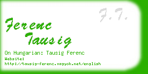 ferenc tausig business card